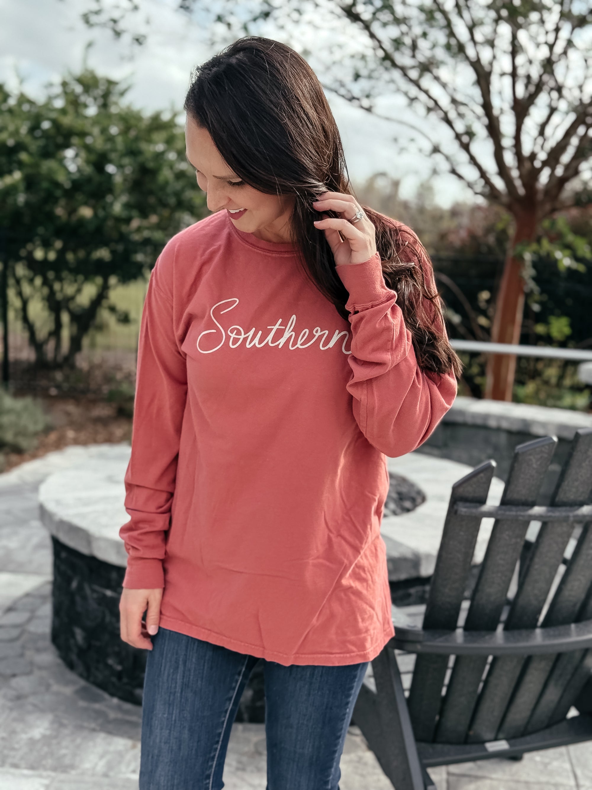 Southern - Crops of the South - Nantucket Red ComfortWash - Long Sleeve T