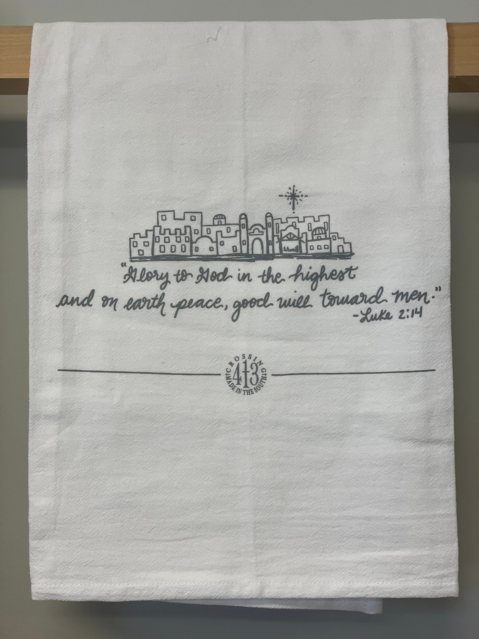 Peace on earth Flour Sack Tea Towel
