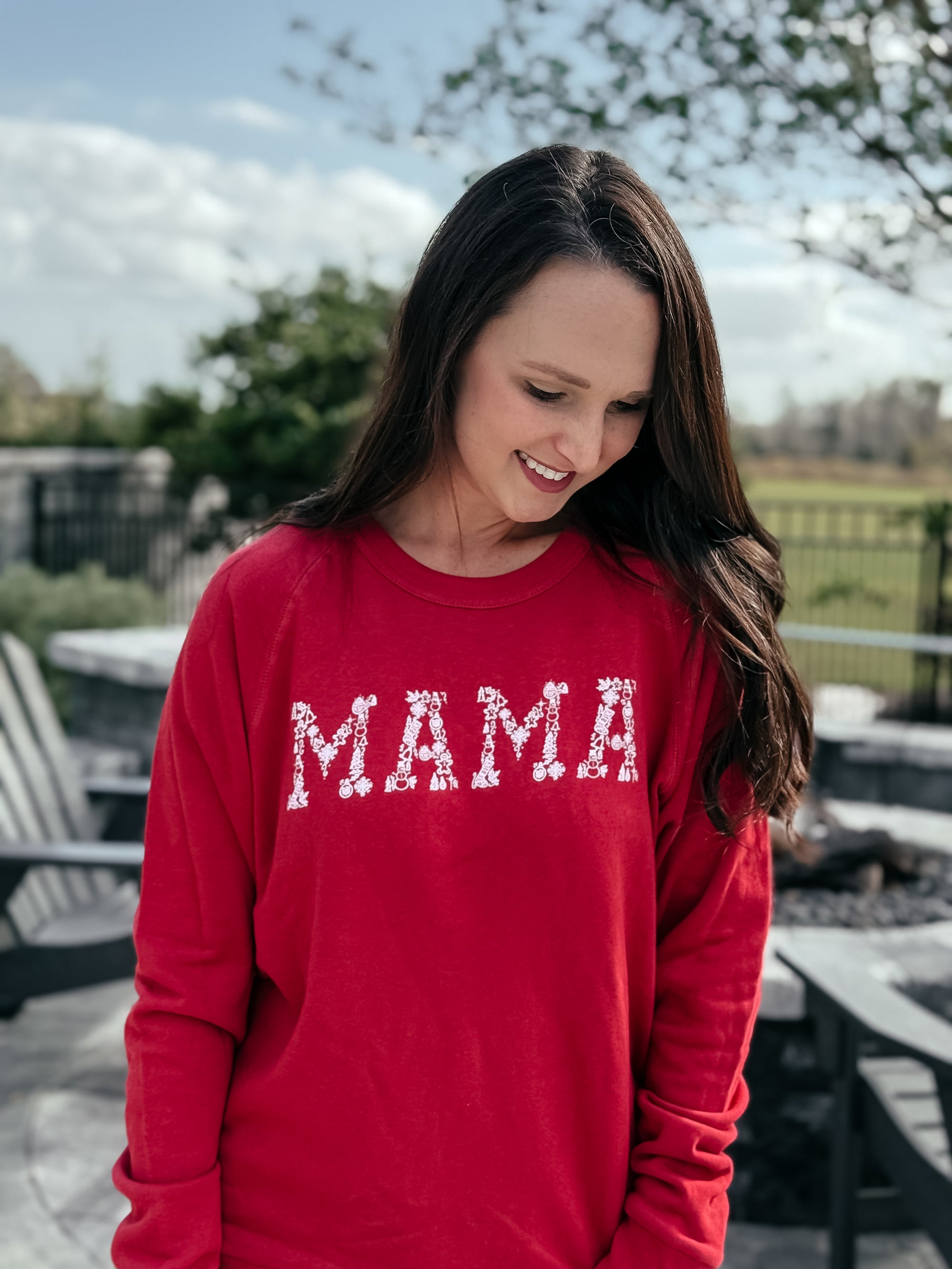 Mama - Christmas Icons - Lightweight Sweatshirt