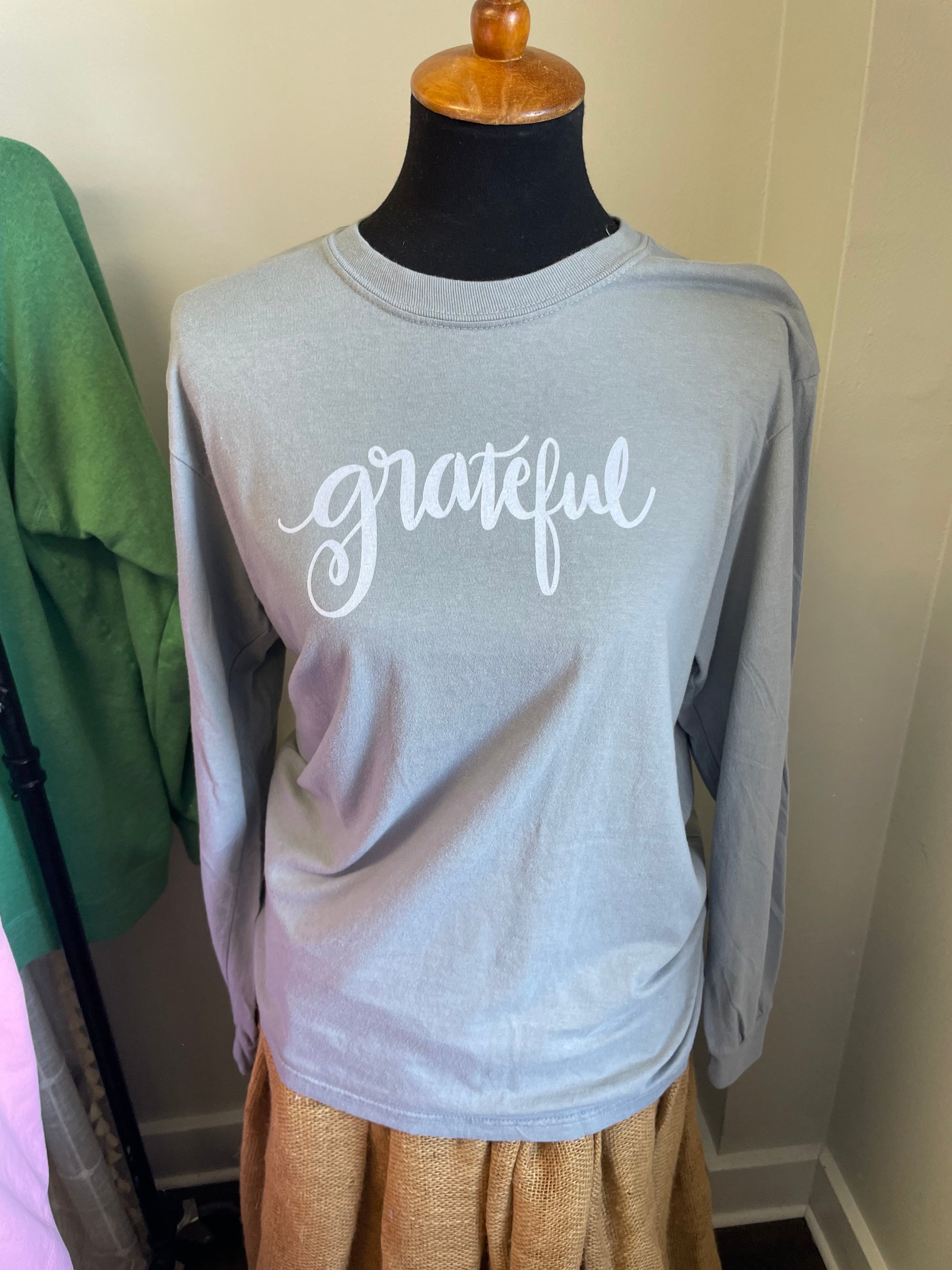 Grateful Comfort Colors Long-Sleeve T - Grey
