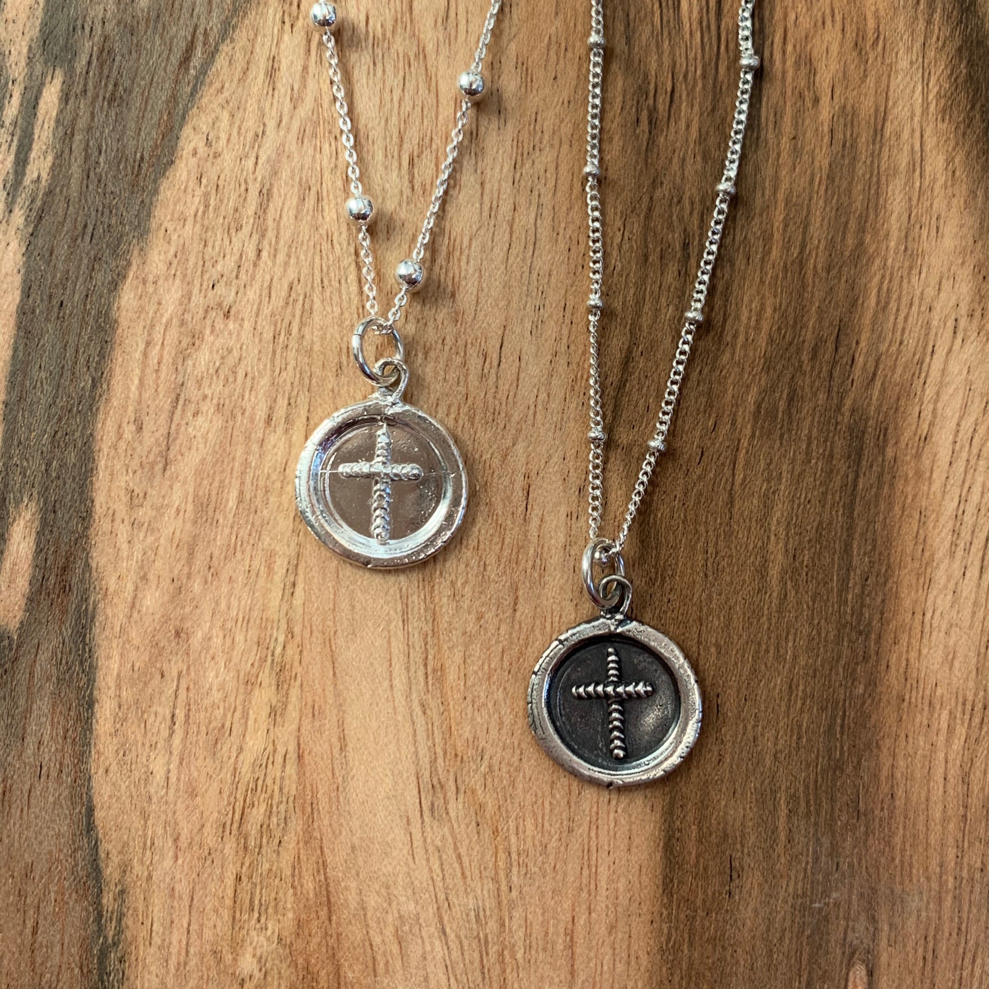 Coin Cross Necklace