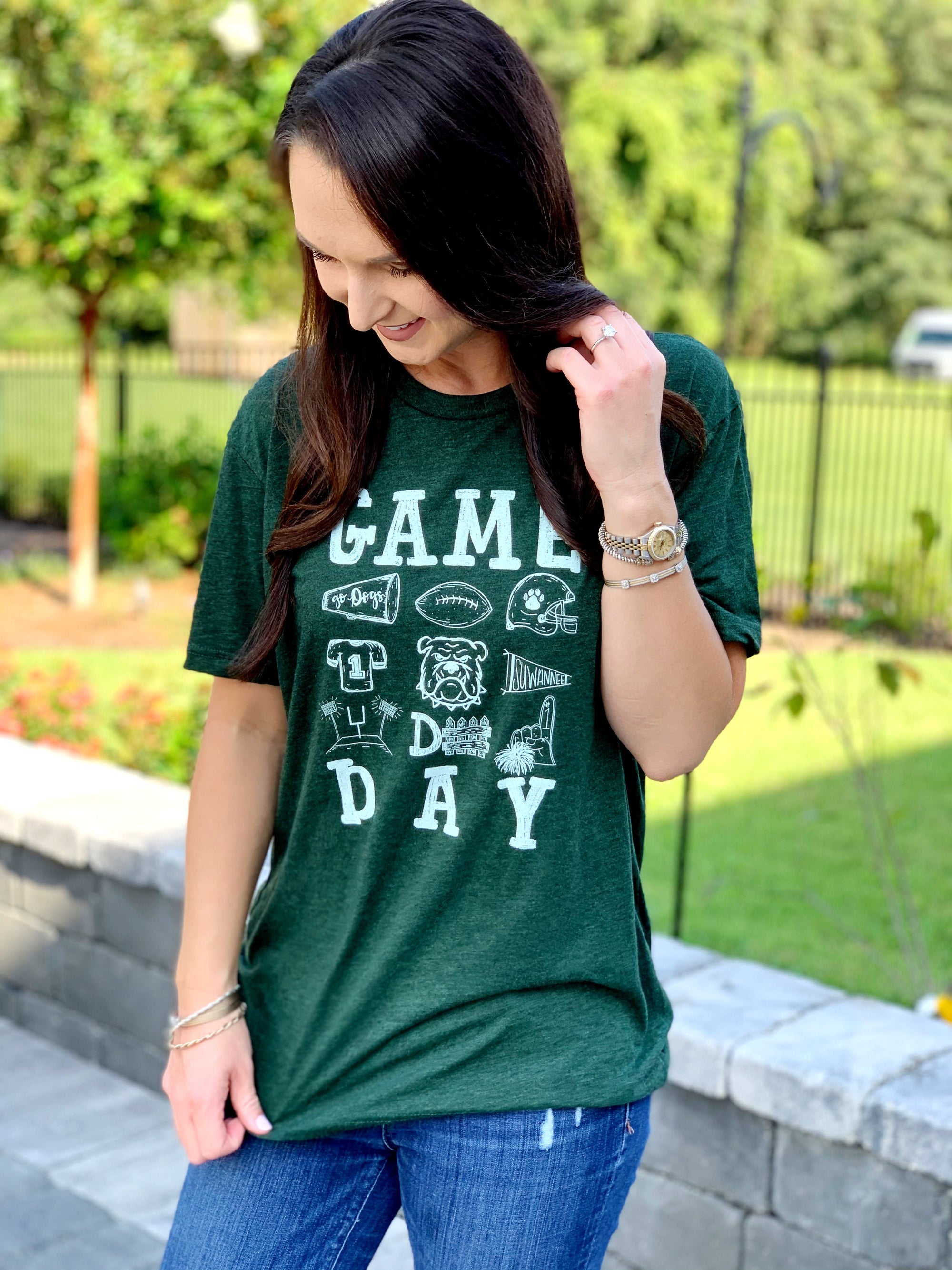 Bulldog Game Day - Football Icon T