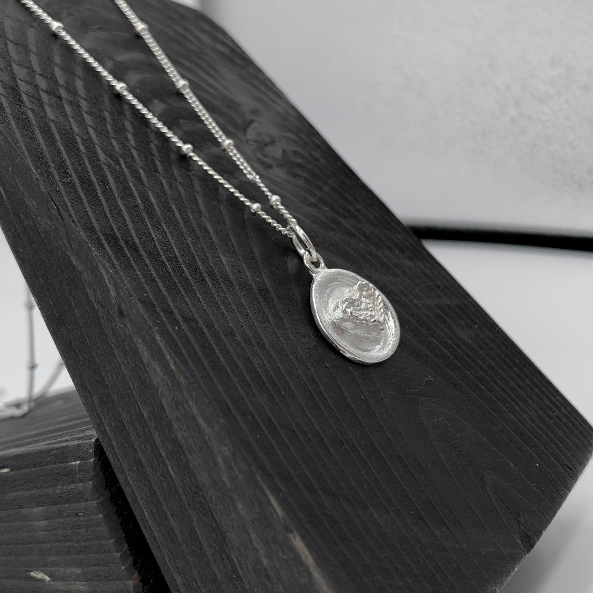 Coin Raised Heart Necklace