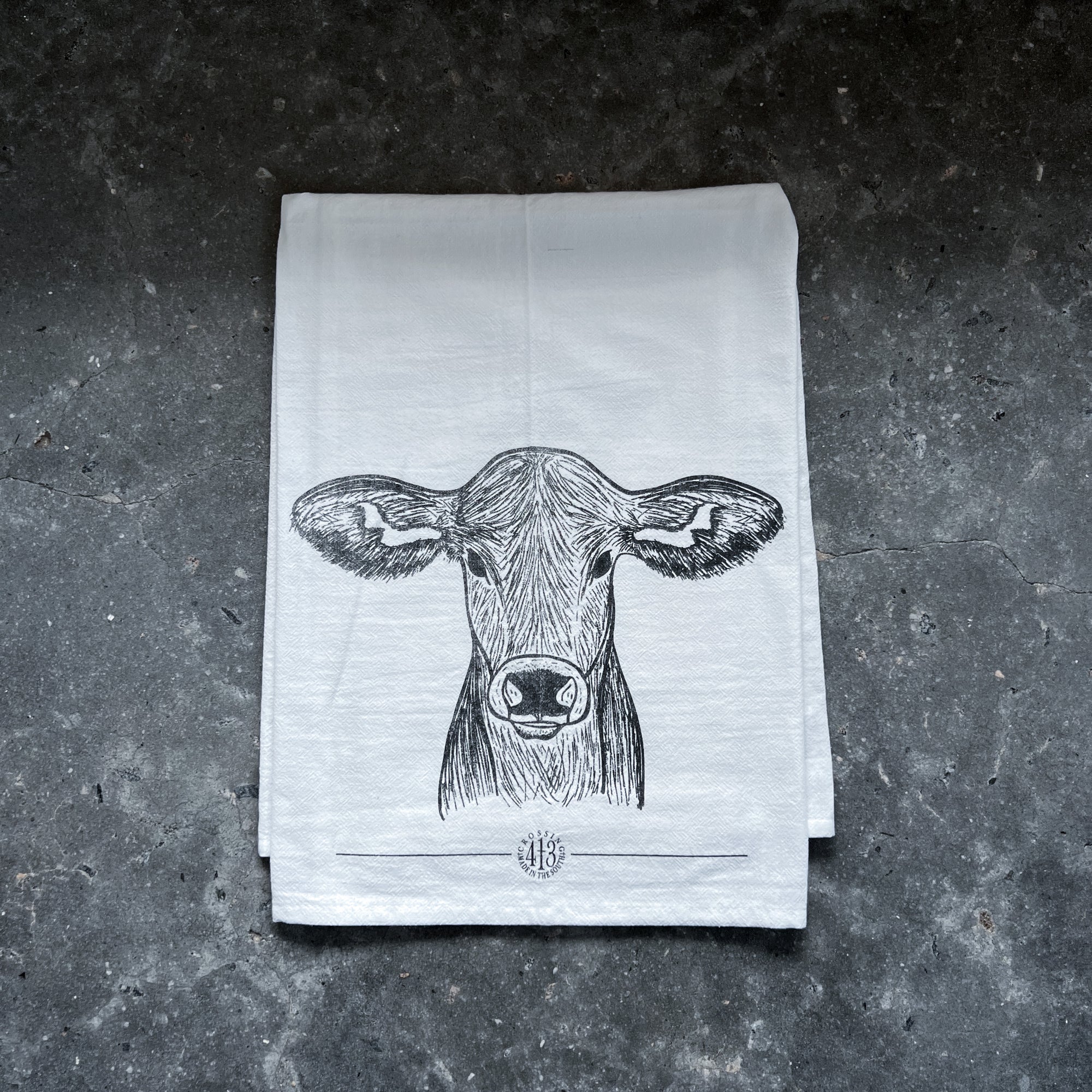Cow Flour Sack Tea Towel
