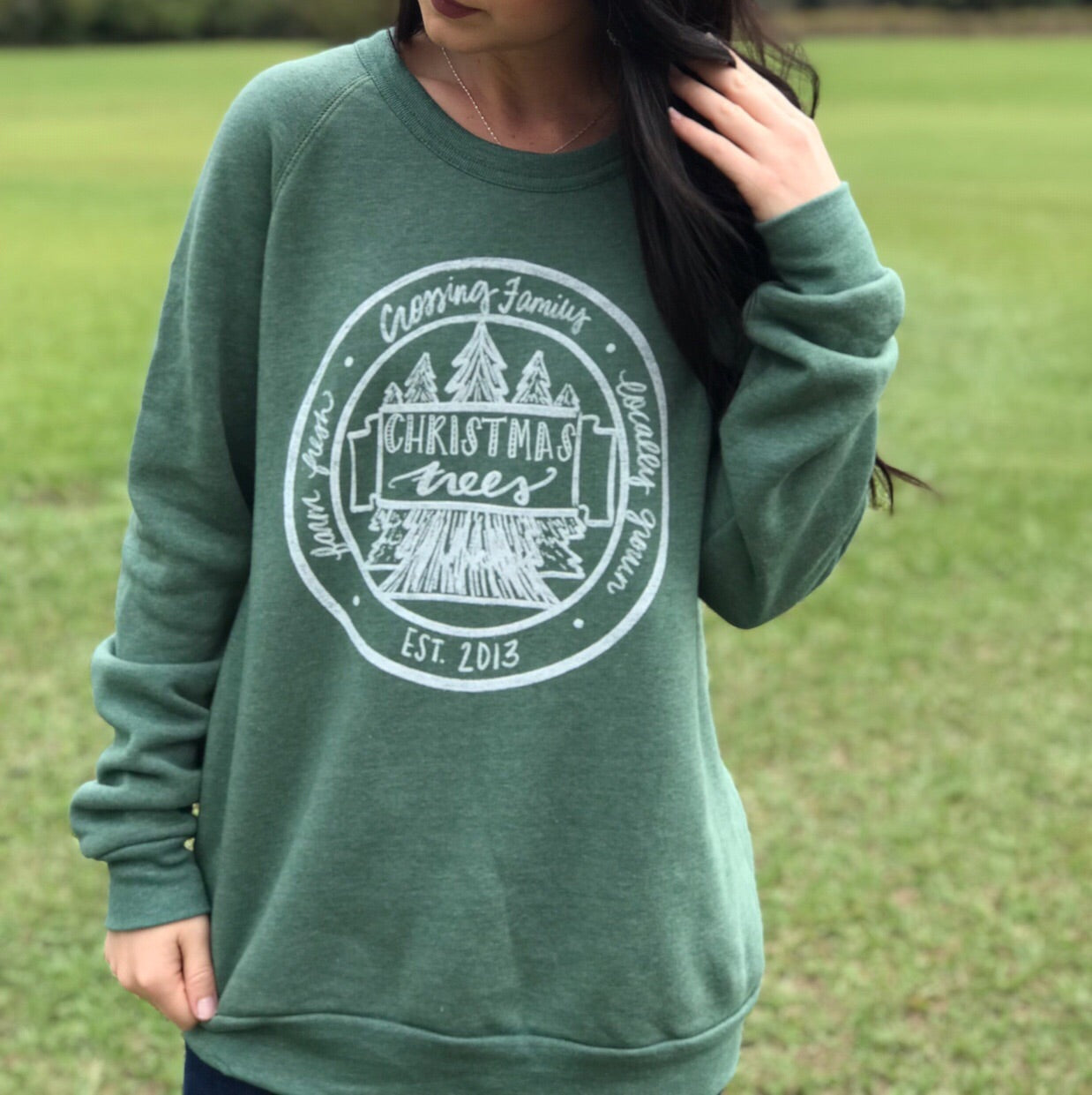 Crossing Family Christmas Trees - Sweatshirt