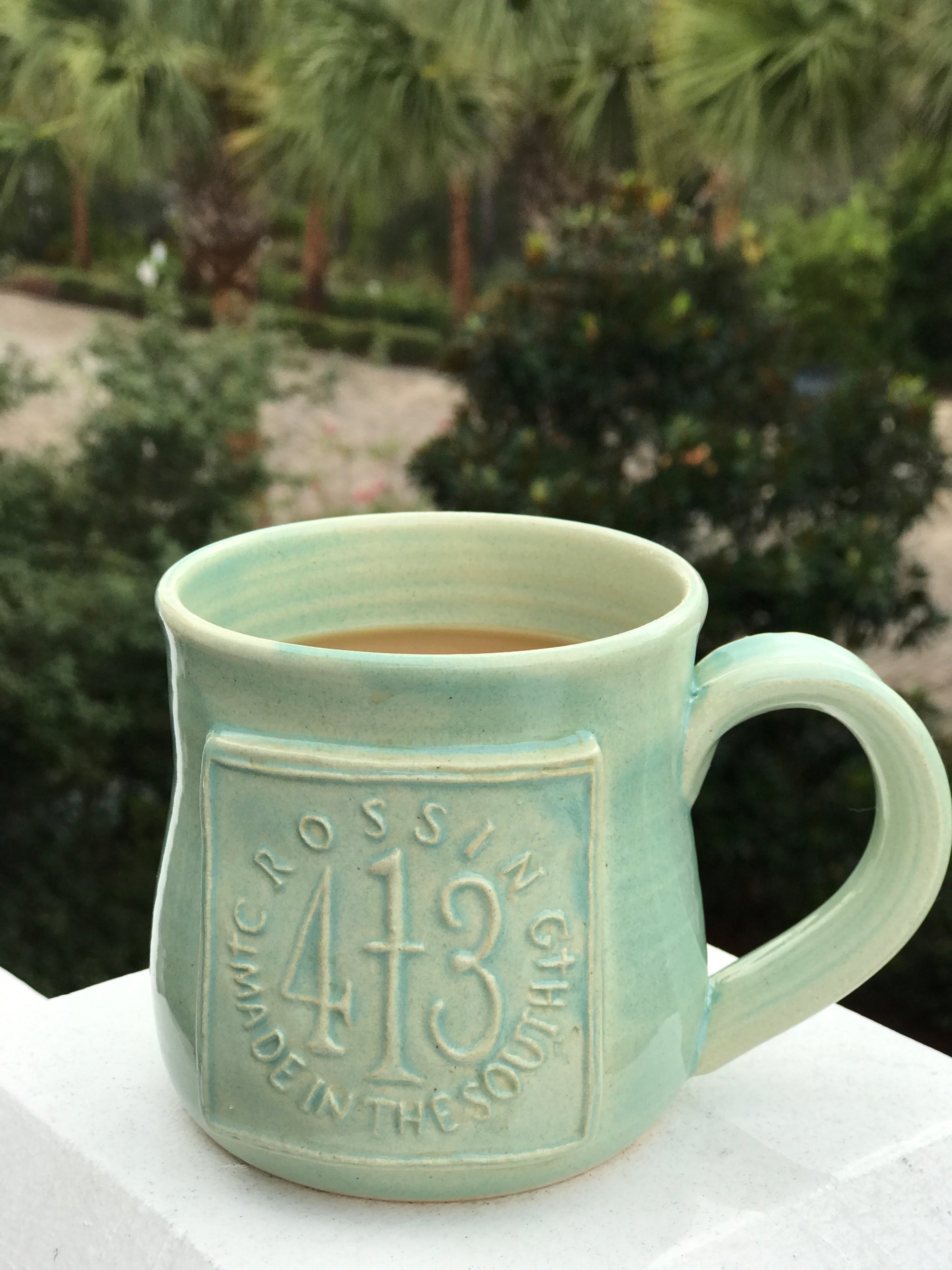 Crossing 413 Logo Handcrafted Pottery Mug